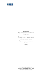 Финансовый отчет по РСБУ компании «Северсталь»