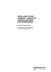 Финансовый отчет по МСФО компании «Аэрофлот - Российские авиалинии»