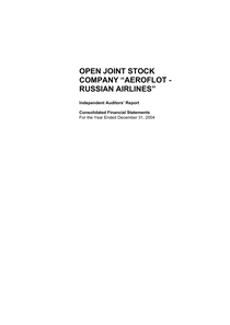 Финансовый отчет по МСФО компании «Аэрофлот - Российские авиалинии»