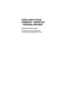 Финансовый отчет по МСФО компании «Аэрофлот - Российские авиалинии»