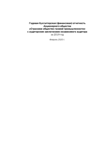 Финансовый отчет по РСБУ компании «СОГАЗ»