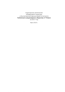 Финансовый отчет по РСБУ компании «Т Плюс»