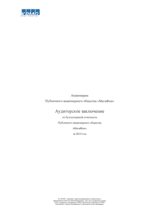 Финансовый отчет по РСБУ компании «МегаФон»