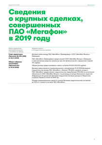 Годовой отчет компании «МегаФон»