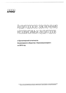 Финансовый отчет по РСБУ компании «Трансмашхолдинг»