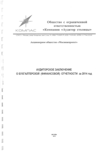 Финансовый отчет по РСБУ компании «Мосинжпроект, группа компаний»