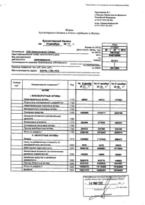 Финансовый отчет по РСБУ компании «Сибирь, авиакомпания»