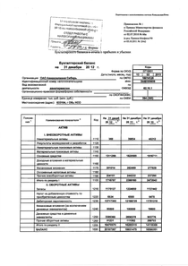 Финансовый отчет по РСБУ компании «Сибирь, авиакомпания»