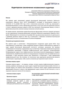 Финансовый отчет по РСБУ компании «Промышленно-металлургический холдинг (ПМХ)»