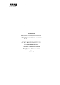 Финансовый отчет по РСБУ компании «Петербургская сбытовая компания»