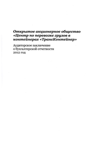 Финансовый отчет по РСБУ компании «ТрансКонтейнер»