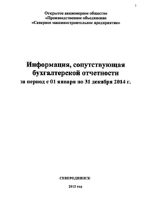 Финансовый отчет по РСБУ компании «Северное машиностроительное предприятие»