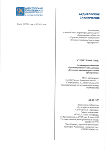 Финансовый отчет по РСБУ компании «Северное машиностроительное предприятие»