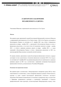 Финансовый отчет по РСБУ компании «Сэтл, группа компаний»