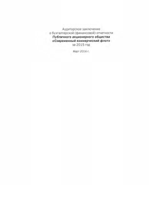 Финансовый отчет по РСБУ компании «Совкомфлот»