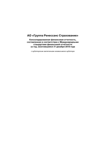 Финансовый отчет по МСФО компании «Группа Ренессанс Страхование»