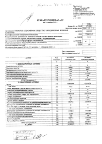 Финансовый отчет по РСБУ компании «Объединенная зерновая компания»