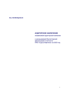 Финансовый отчет по РСБУ компании «Сургутнефтегаз, ПАО»