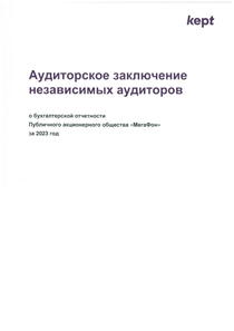 Финансовый отчет по РСБУ компании «МегаФон»