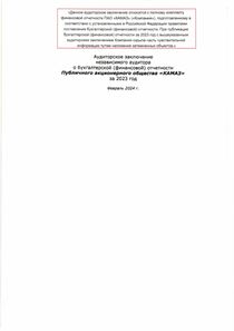 Финансовый отчет по РСБУ компании «КАМАЗ»