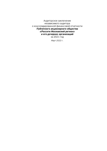 Финансовый отчет по МСФО компании «Россети Московский регион»