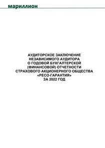 Финансовый отчет по РСБУ компании «РЕСО-Гарантия»