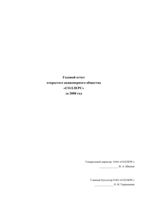 Годовой отчет компании «Соллерс, группа»