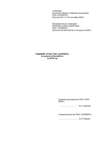 Годовой отчет компании «Соллерс, группа»