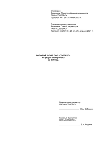 Годовой отчет компании «Соллерс, группа»