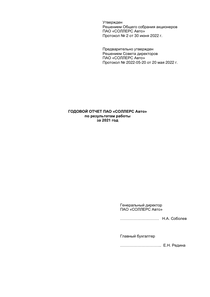 Годовой отчет компании «Соллерс, группа»