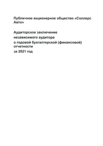 Финансовый отчет по РСБУ компании «Соллерс, группа»