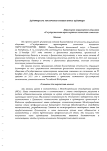 Финансовый отчет по РСБУ компании «Государственная транспортная лизинговая компания»