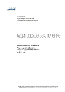 Финансовый отчет по РСБУ компании «Первая грузовая компания»