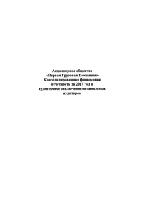 Финансовый отчет по МСФО компании «Первая грузовая компания»