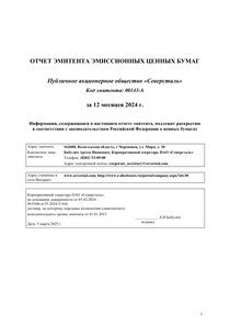 Годовой отчет компании «Северсталь»