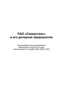 Другие отчеты компании «Северсталь»